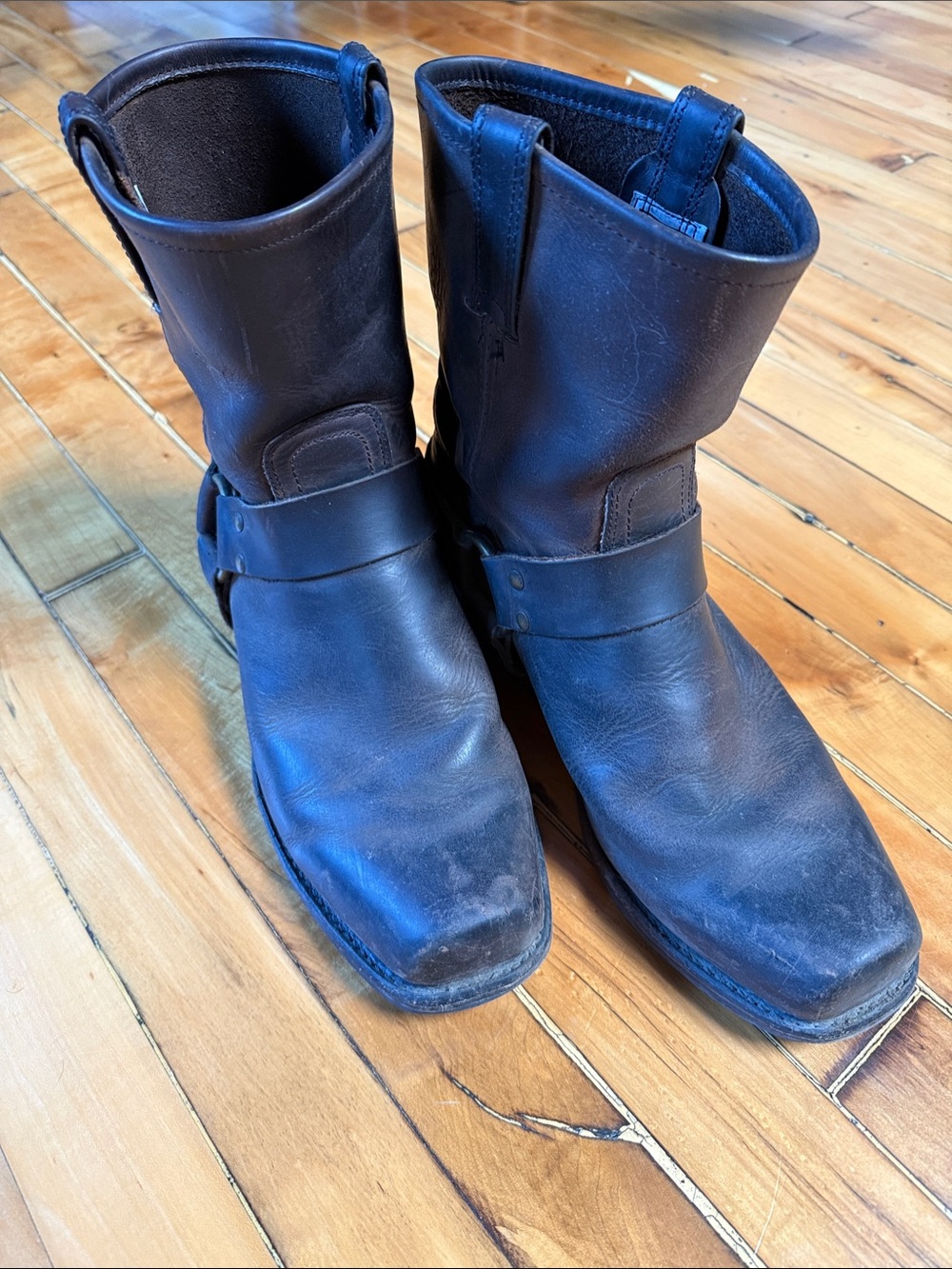 Frye Men's Brown Leather Harness Boots